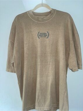Tan Extra Butter Short-Sleeve Crewneck Tee